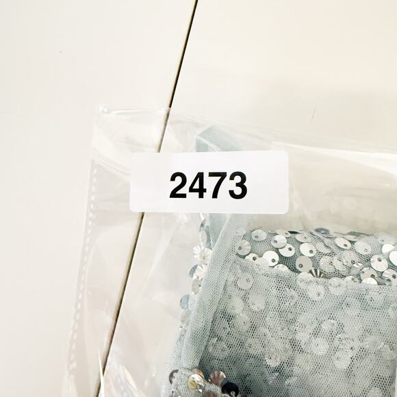 Anthropologie Sequins Asymmetrical Hem Tank Top Party Holidays Blue Silver - M - Picture 10 of 10